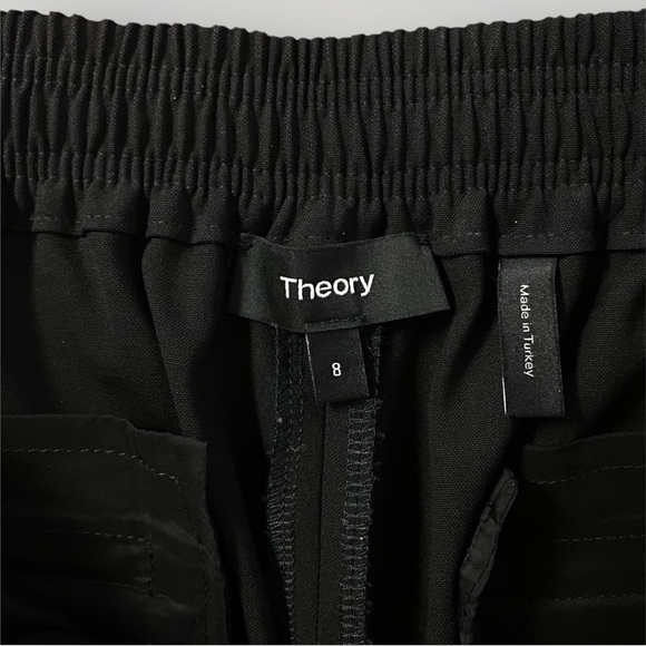 Theory Wool Pull on Trouser Black Sz 8 Black - Picture 5 of 14
